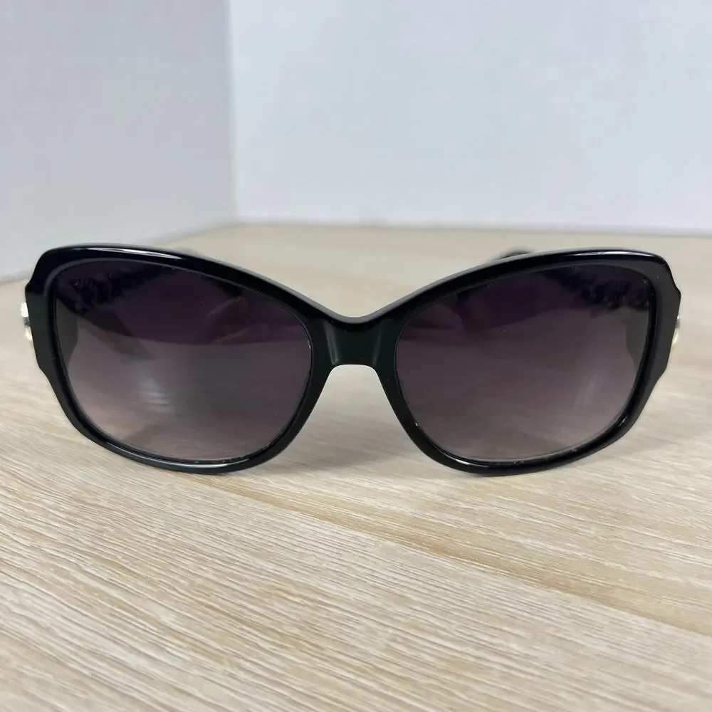Brighton A12393-125 Fortino Sunglasses Black Silver Chain Link 56-15